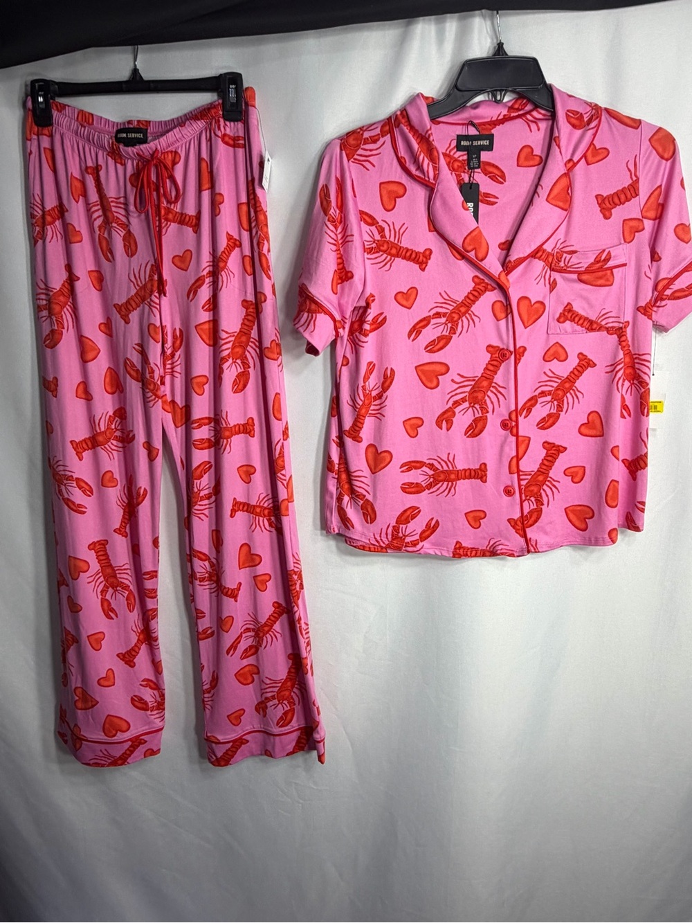 wild fable Pink and Red Lobster Heart Pajama Set for women’s size S new W tags
